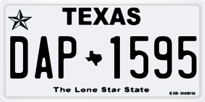 TX license plate DAP1595