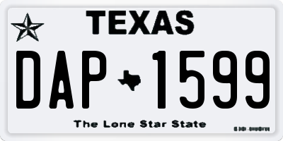 TX license plate DAP1599