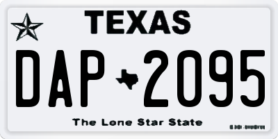 TX license plate DAP2095