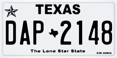 TX license plate DAP2148