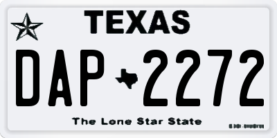 TX license plate DAP2272