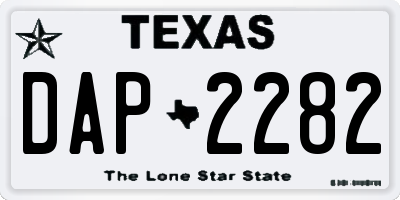 TX license plate DAP2282