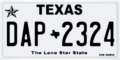 TX license plate DAP2324
