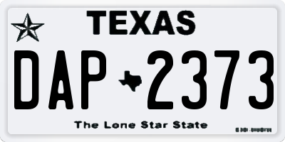 TX license plate DAP2373