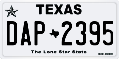 TX license plate DAP2395