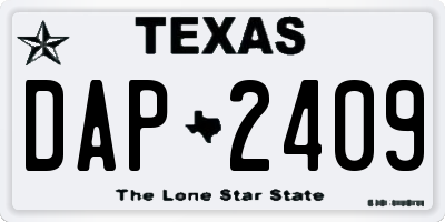 TX license plate DAP2409