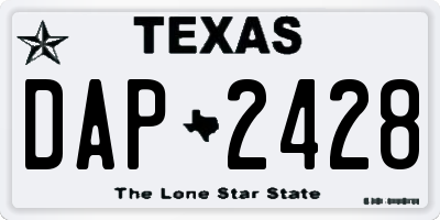 TX license plate DAP2428