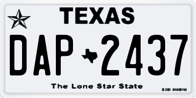 TX license plate DAP2437