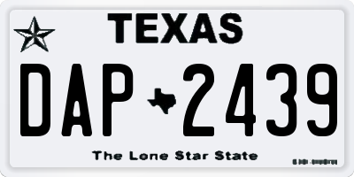 TX license plate DAP2439