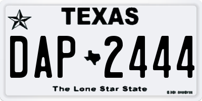 TX license plate DAP2444