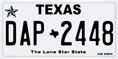 TX license plate DAP2448