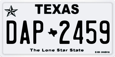 TX license plate DAP2459