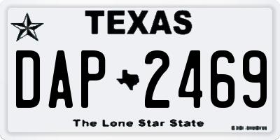 TX license plate DAP2469