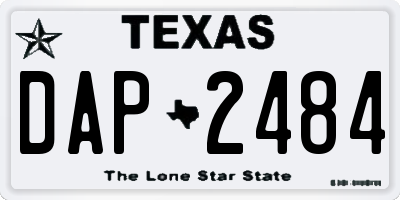 TX license plate DAP2484