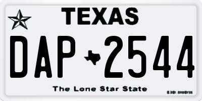 TX license plate DAP2544