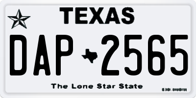 TX license plate DAP2565