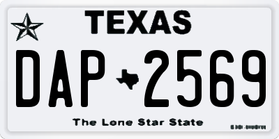 TX license plate DAP2569