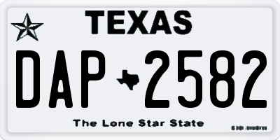 TX license plate DAP2582
