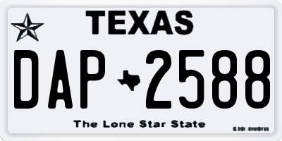 TX license plate DAP2588