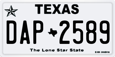 TX license plate DAP2589