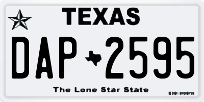 TX license plate DAP2595