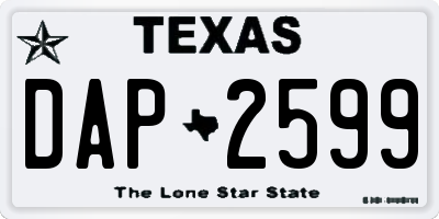 TX license plate DAP2599