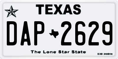 TX license plate DAP2629