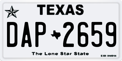 TX license plate DAP2659