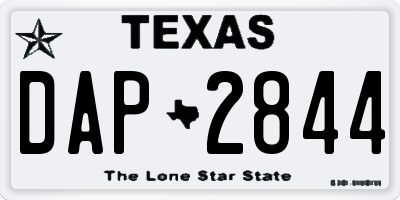 TX license plate DAP2844