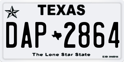 TX license plate DAP2864