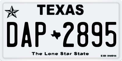 TX license plate DAP2895