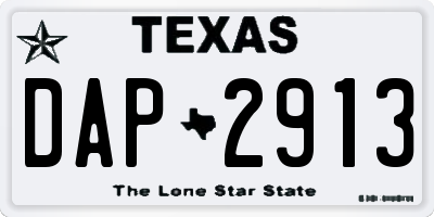 TX license plate DAP2913