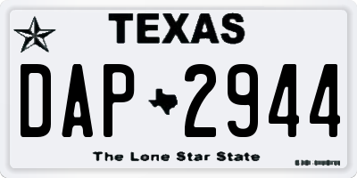TX license plate DAP2944