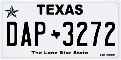 TX license plate DAP3272