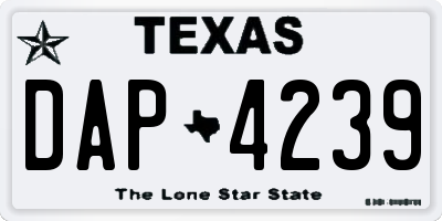 TX license plate DAP4239
