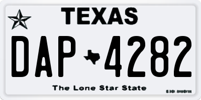 TX license plate DAP4282