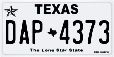 TX license plate DAP4373