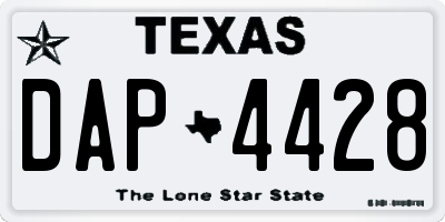 TX license plate DAP4428