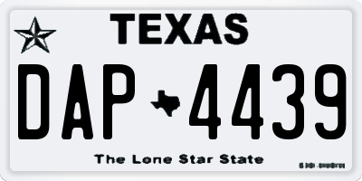 TX license plate DAP4439