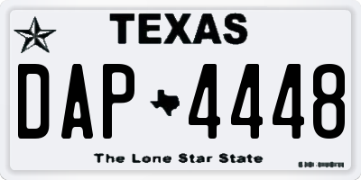 TX license plate DAP4448