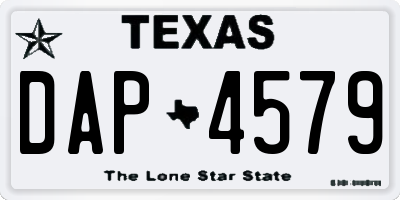 TX license plate DAP4579