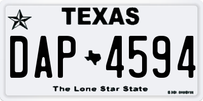 TX license plate DAP4594