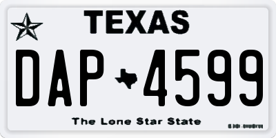 TX license plate DAP4599