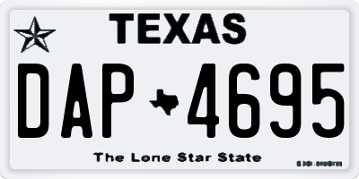 TX license plate DAP4695