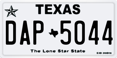TX license plate DAP5044