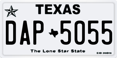 TX license plate DAP5055