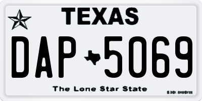 TX license plate DAP5069