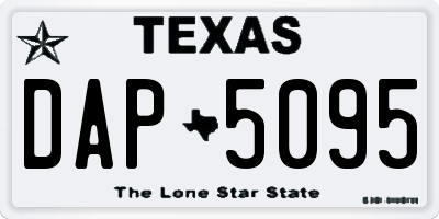 TX license plate DAP5095