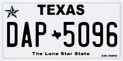TX license plate DAP5096