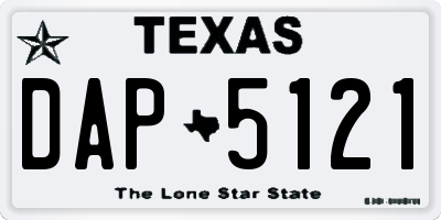 TX license plate DAP5121